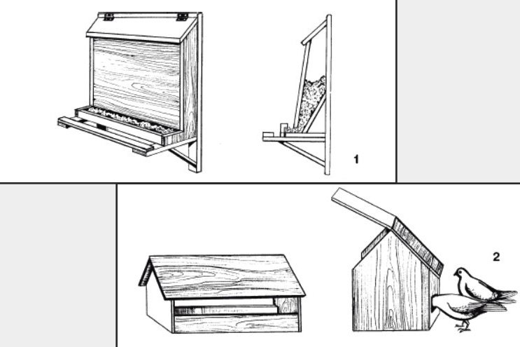 Чертеж кормушки для голубей